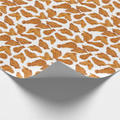 Frittiertes Hühnermuster Geschenkpapier (Ecke)