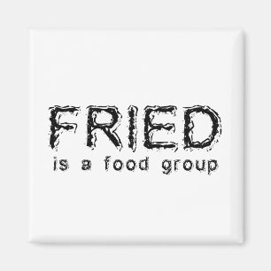Frittiertes ist eine Nahrungsmittelgruppe Lustiger Magnet
