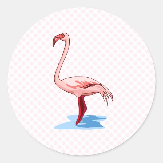 Fritz Flamingo Runder Aufkleber (Vorderseite)