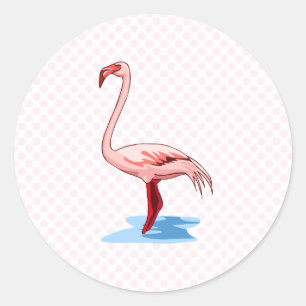 Fritz-Flamingo Runder Aufkleber