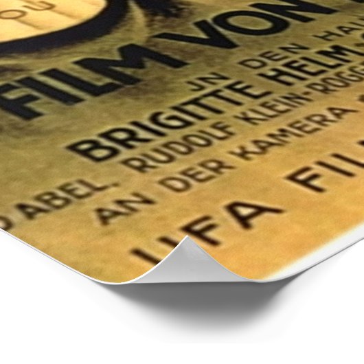 Fritz Lang Metropolis Poster (Ecke)