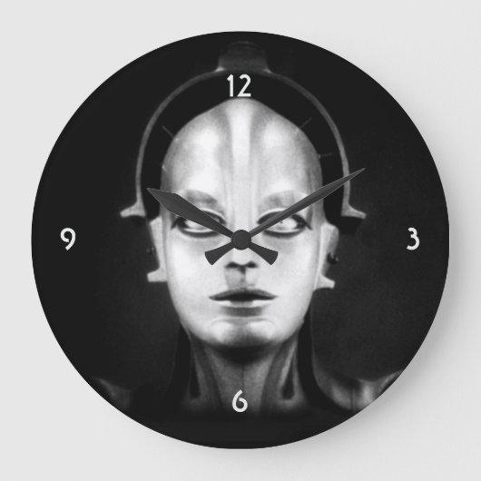 Fritz Langs Maschinenmensch Große Wanduhr (Vorderseite)