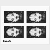 Fritz Langs Maschinenmensch Rechteckiger Aufkleber (Blatt)