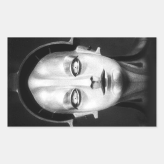 Fritz Langs Maschinenmensch Rechteckiger Aufkleber (Vorderseite)