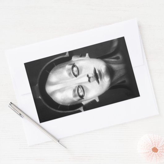 Fritz Langs Maschinenmensch Rechteckiger Aufkleber (Umschlag)