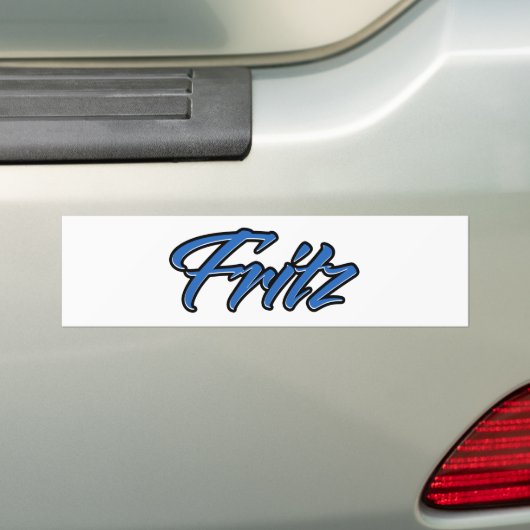 Fritz Name blue Aufkleber Sticker Autoaufkleber (Auf Auto)