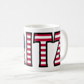 Fritz Name Vorname USA styled Tasse Kaffeetasse (VorderseiteRechts)