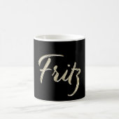 Fritz Name whitegold Tasse Teetasse Kaffeetasse (Mittel)