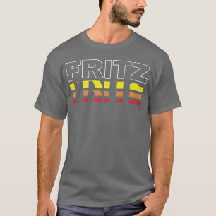 Fritz Vorname Lustig Vintage Sonnenuntergang Fritz T-Shirt