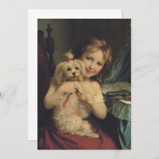 Fritz Zuber-Buhler - Ein junges Mädchen mit einem Einladung (Vorne/Hinten)