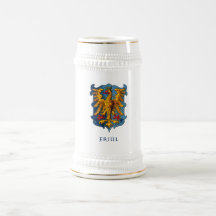 Friuli Vintage-Wappen weißer Bierkrug