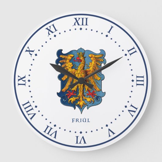 Friuli-Wappen Große Wanduhr (Vorderseite)