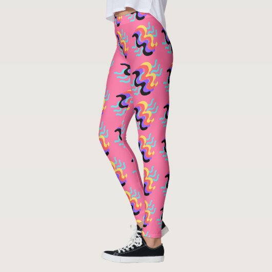 Frivoles French Pink Finger Paint Pattern Leggings (Links)