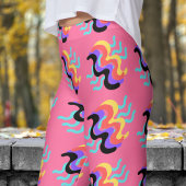 Frivoles French Pink Finger Paint Pattern Leggings