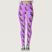 Frivolous Blue Finger Paint Pattern Leggings (Vorderseite)