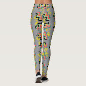 Frivoly Gray Finger Paint Pattern Leggings (Rückseite)