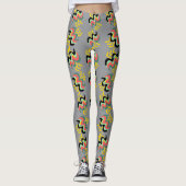 Frivoly Gray Finger Paint Pattern Leggings (Vorderseite)