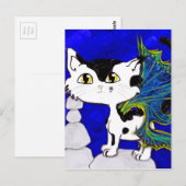 Frixie Socken, Cat Fairy Postkarte (Vorne/Hinten)