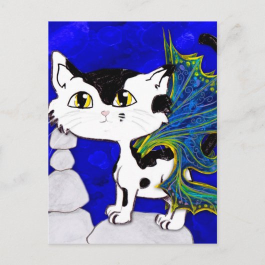 Frixie Socken, Cat Fairy Postkarte (Vorderseite)