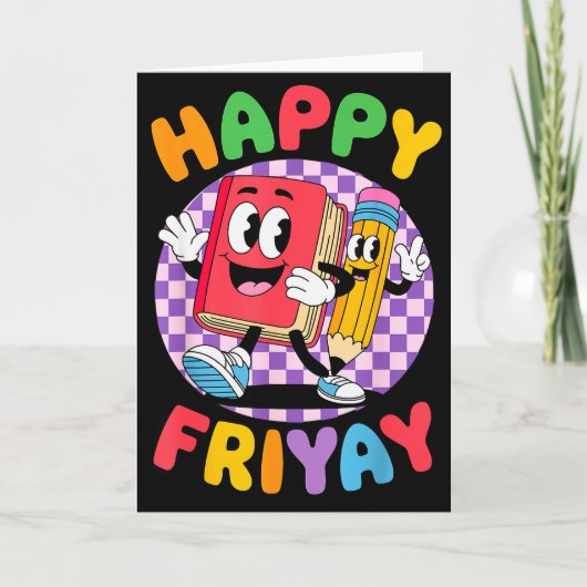 Friyay Freitag Glücklicher Fri Yay Lehrer _5 Karte (Vorderseite)