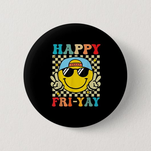 FRIYY Funny Fri Yay Lehrer Schüler Freitag Button (Vorderseite)