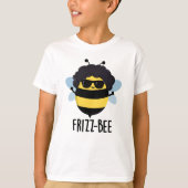 Frizz-Bee Funny Afro Bee Pun T-Shirt (Vorderseite)