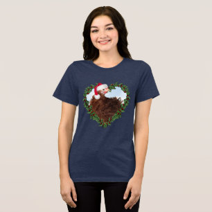 Frizzle Chick Chicken Weihnachten Tri-Blend Shirt