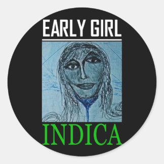 FRLY GIRL INDICA RUNDER AUFKLEBER