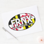 FRNX Maryland Flag Decal Ovaler Aufkleber (Umschlag)