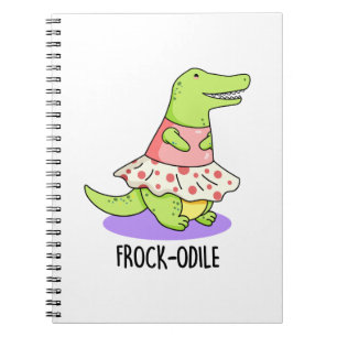 Frock-odile Lustiger Krokodil-Wortwitz  Notizblock
