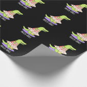 Frockodile Funny Crocodile Pun Dark BG Geschenkpapier (Ecke)
