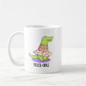 Frockodile Funny Crocodile Pun Kaffeetasse (Links)