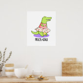 Frockodile Funny Crocodile Pun Poster (Küche)