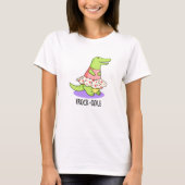 Frockodile Funny Crocodile Pun T-Shirt (Vorderseite)