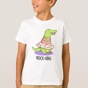 Frockodile Funny Crocodile Pun T-Shirt