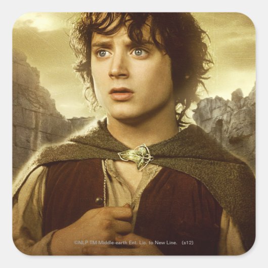 FRODO™ Golden Quadratischer Aufkleber (Vorderseite)