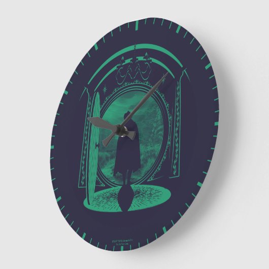 FRODO™ Leaving THE SHIRE™ Silhouette Große Wanduhr (Winkel)