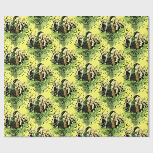 FRODO™ mit Hobbits Vector Collage Geschenkpapier (Flach)