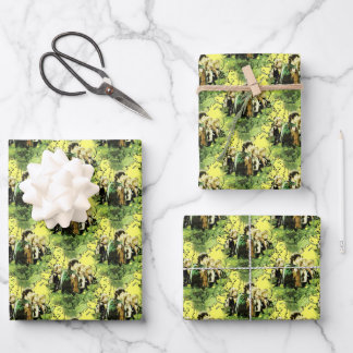 FRODO™ mit Hobbits Vector Collage Geschenkpapier Set