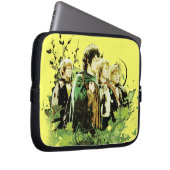 FRODO™ mit Hobbits Vector Collage Laptopschutzhülle (Vorne Rechts)