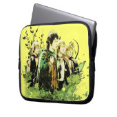 FRODO™ mit Hobbits Vector Collage Laptopschutzhülle (Vorderseite Links)