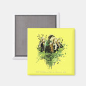 FRODO™ mit Hobbits Vector Collage Magnet (Vorderseite/Rückseite)