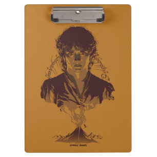 FRODO™ MOUNT DOOM™ Tengwar-Inschrift Grafik Klemmbrett