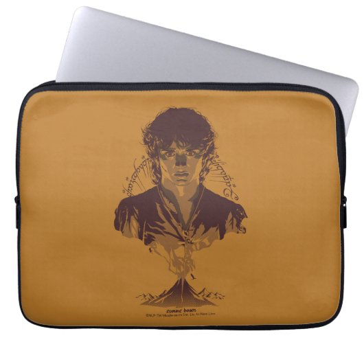 FRODO™ MOUNT DOOM™ Tengwar-Inschrift Grafik Laptopschutzhülle (Vorderseite)