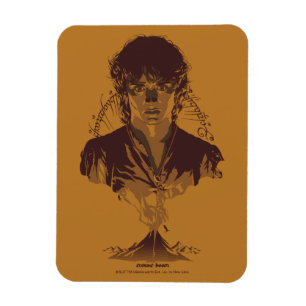 FRODO™ MOUNT DOOM™ Tengwar-Inschrift Grafik Magnet