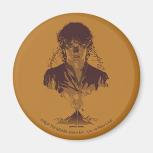 FRODO™ MOUNT DOOM™ Tengwar-Inschrift Grafik Magnet