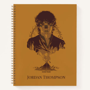 FRODO™ MOUNT DOOM™ Tengwar-Inschrift Grafik Notizblock