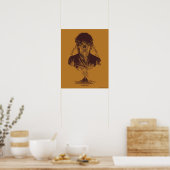 FRODO™ MOUNT DOOM™ Tengwar-Inschrift Grafik Poster (Küche)