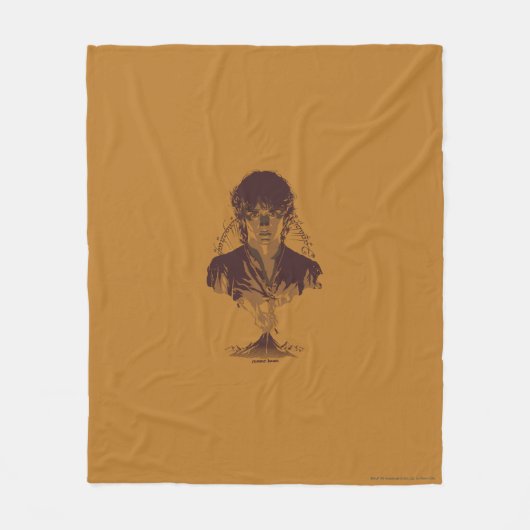 FRODO™ MOUNT DOOM™ Tengwar Inscription Graphic Fleecedecke (Vorderseite)