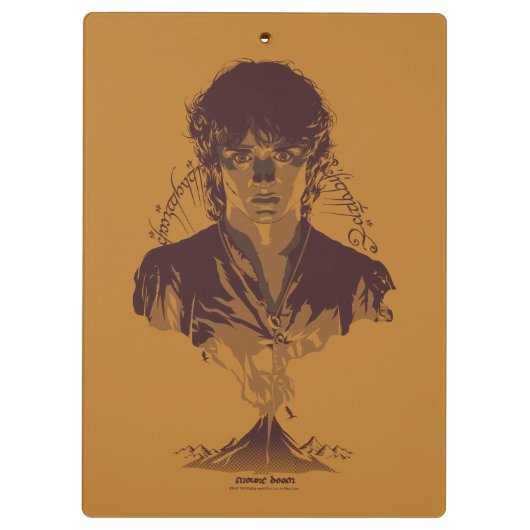 FRODO™ MOUNT DOOM™ Tengwar Inscription Graphic Klemmbrett (Rückseite)